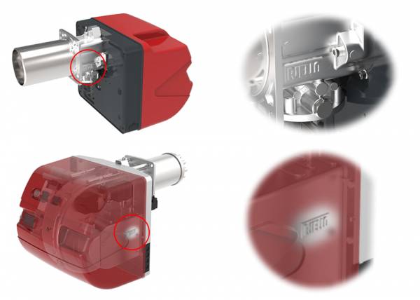 Защитные лэйбы на новых горелках Riello RX 180-360 и R 28-64